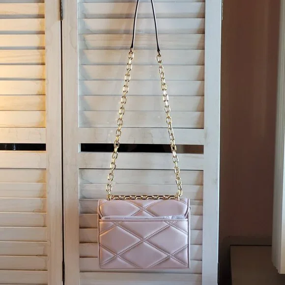 Michael Kors Pink Quilted Crossbody Bag - Picture 5 of 10